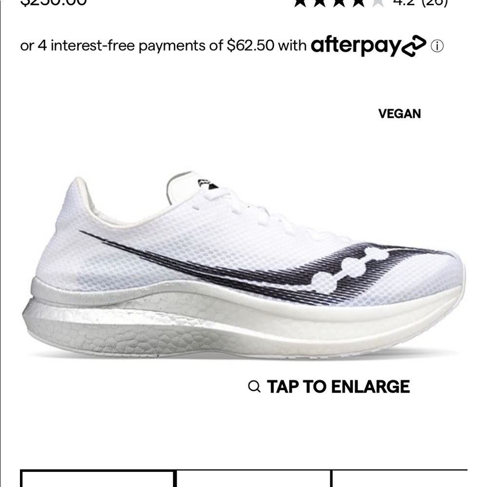 Saucony Endorphin Pro + running shoes. White and black.